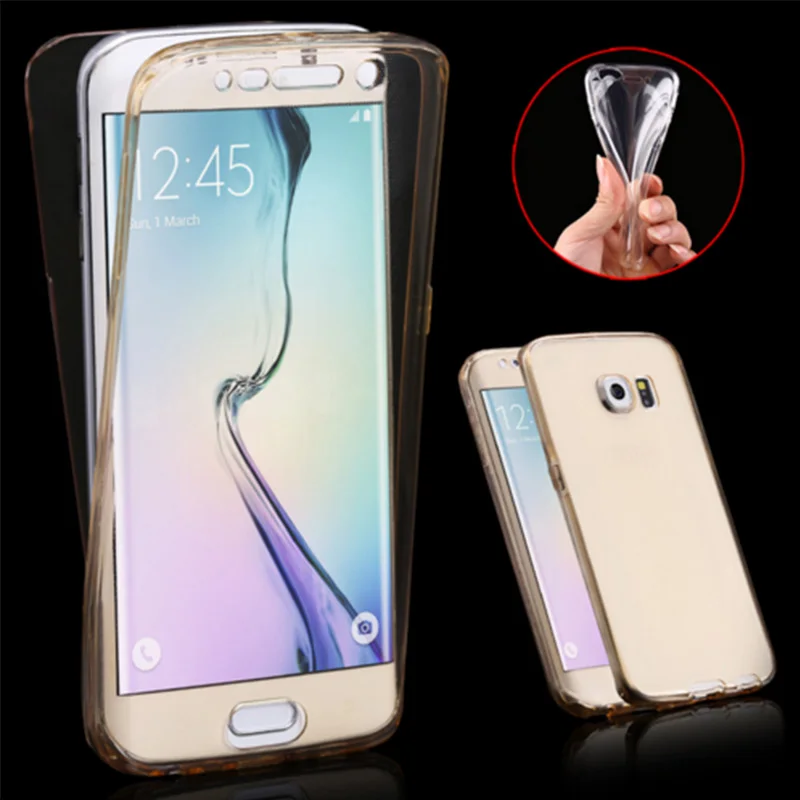 360 полная защита Прозрачный чехол для Samsung J3 5 S4 6 7 Edge S8 Plus Note 8 iPhone X силиконовый