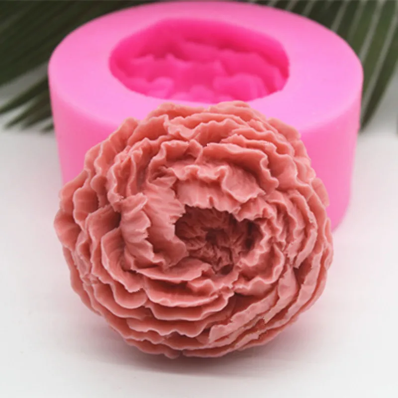 

New Arrive!!1pcs Single Peony (C825) Silicone Handmade Soap Mold Crafts DIY Mold