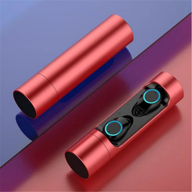 Red-X8 Наушники TWS 5,0 с сенсорным управлением, Bluetooth 5,0, EDR Mini Twins, стерео микрофон, настоящие беспроводные наушники для всех смартфонов, наушники - Цвет: Red-X8