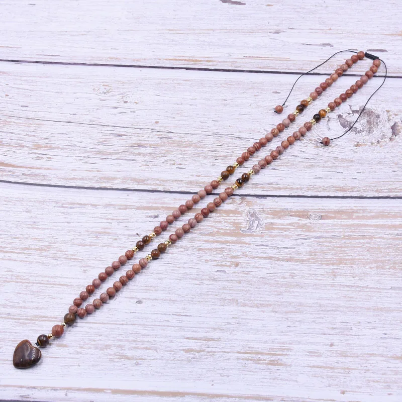 Ожерелье для мужчин и женщин украшение с натуральными красными линиями камней