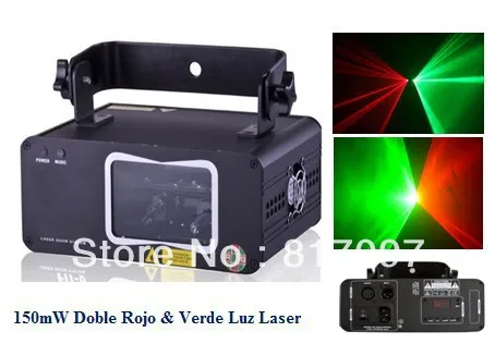 Двойной лазер Venta 150 МВт красный и зеленый нм DPSS лазерный Diodo Luz Sonido лазерное шоу DJ