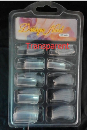 Прозрачный акриловый гель для ногтей 100 шт. накладные Французский маникюр