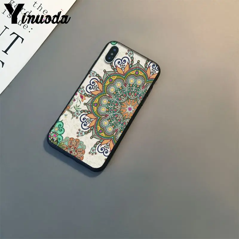 Yinuoda синий Тотем Мандала Цветок на заказ фото телефон чехол для iPhone 6S 6plus 7plus 8 8Plus X