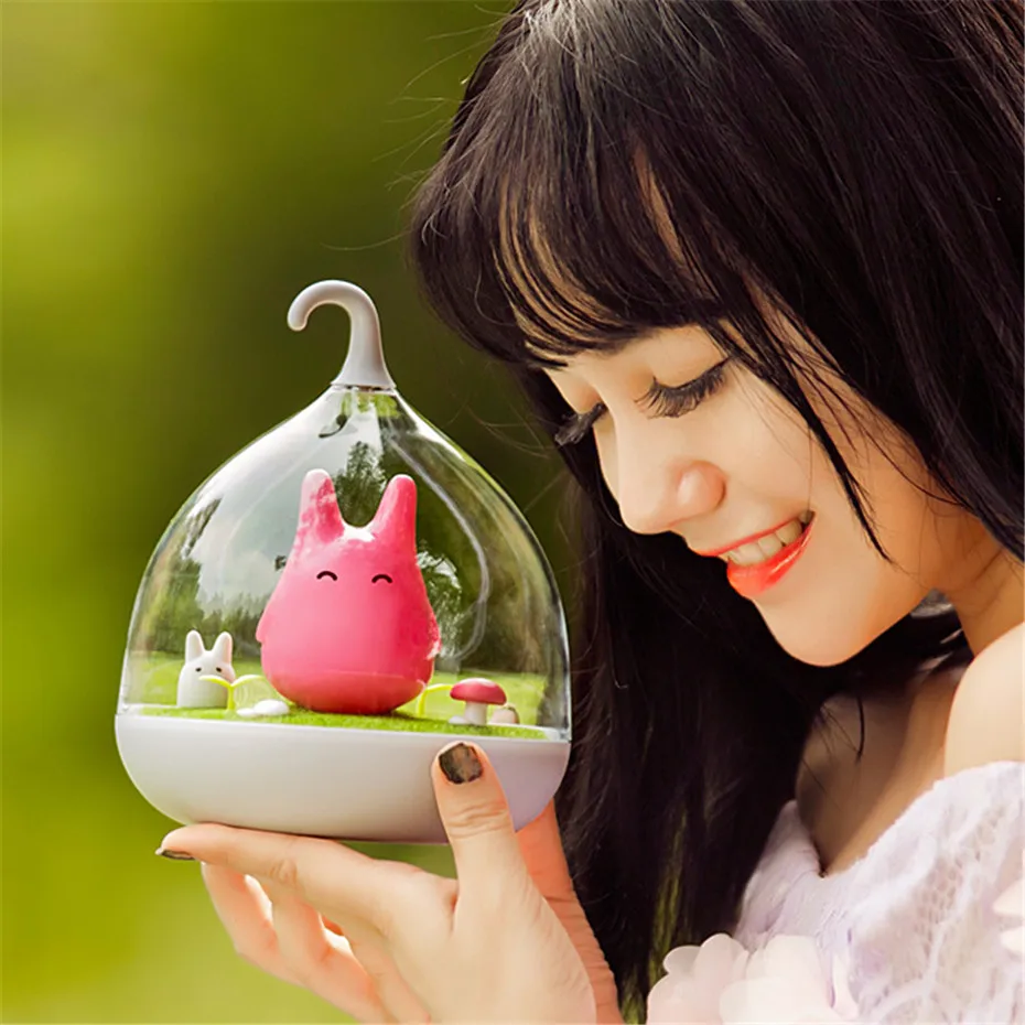 Роман птицы светодиодный ночник Портативный милые стены ночь настольная лампа с