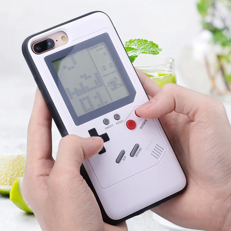 Чехол для игрового автомата iPhone X 10 XR XS Max 6 6s 7 8 Plus тетрис Мягкий край Жесткий Capinha