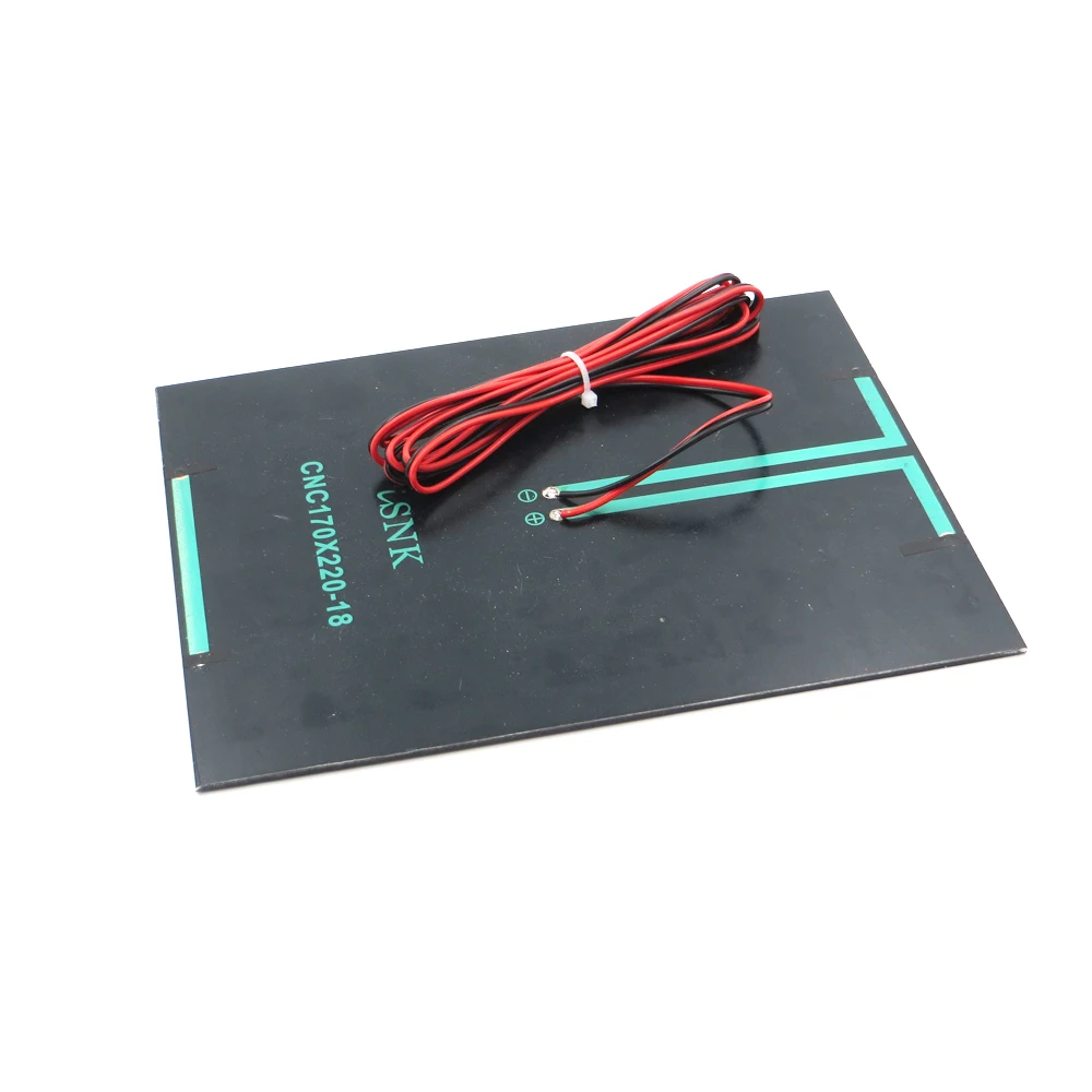 18 V 5 W продлить провода Панели солнечные поликристаллические кремниевые DIY