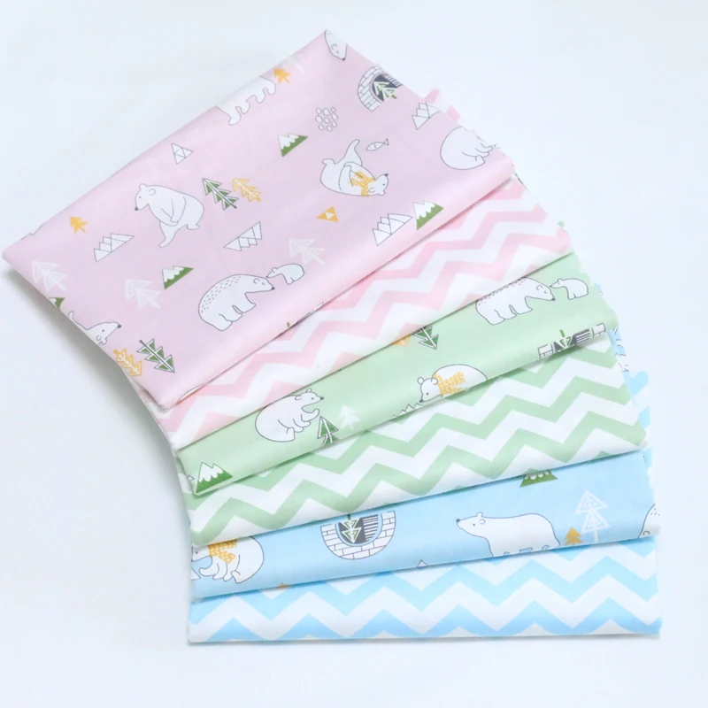 New Bears Twill Cotton Fabric by half meter for making Baby Cribs Bed Sheet Dress Sewing | Дом и сад