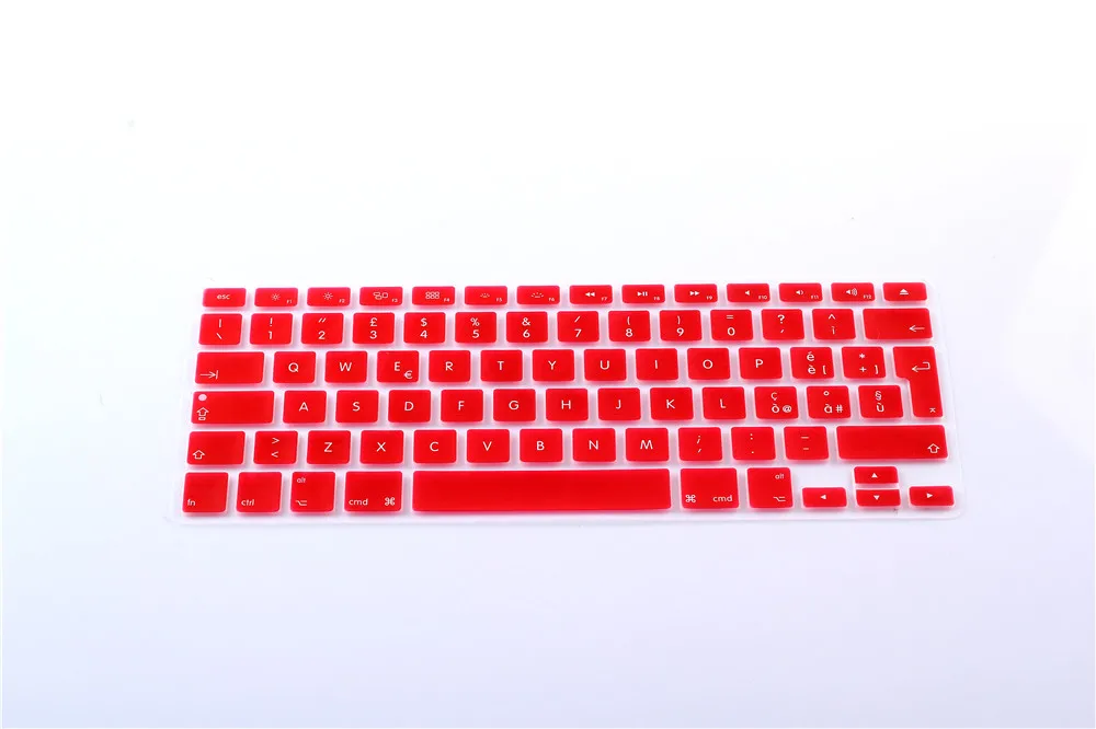 Итальянская итальянская силиконовая евро-Европейская клавиатура для Apple macbook Air Pro retina 13 15 17 для mac book кожи ноутбука - Цвет: Red