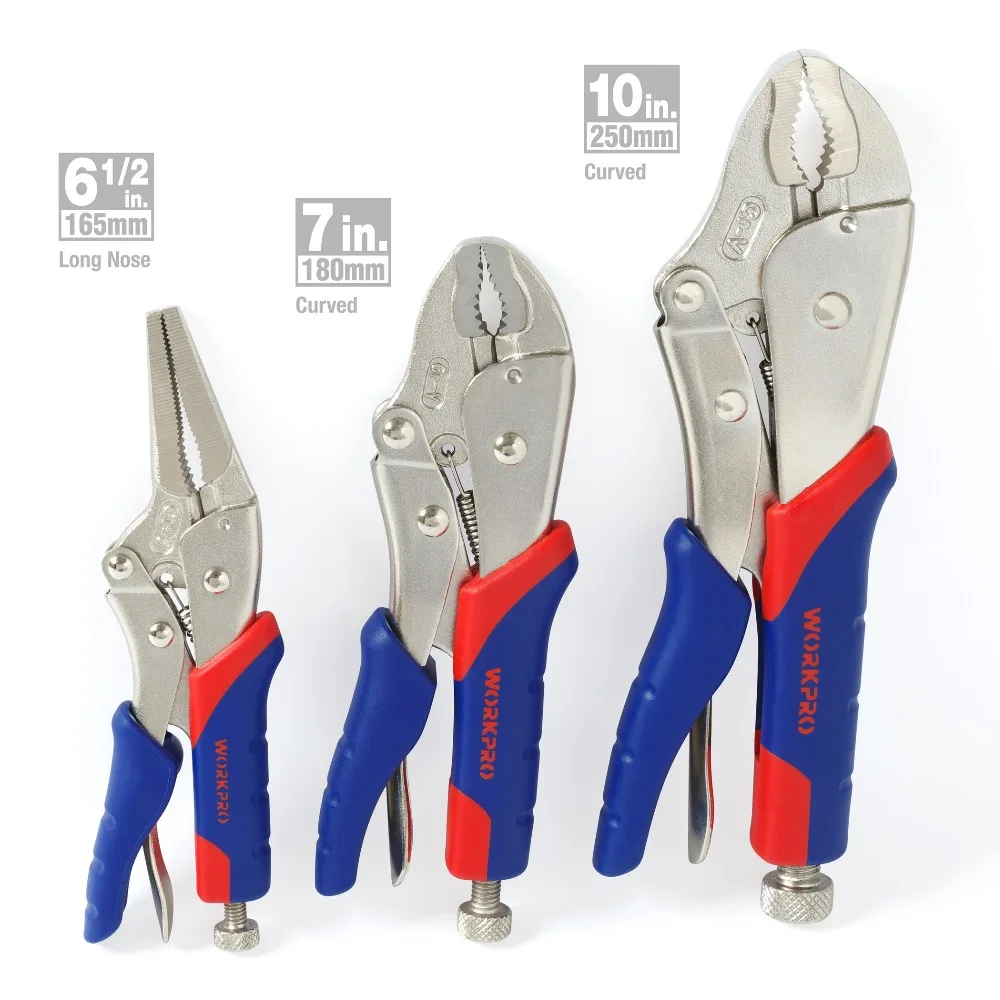 Набор плоскогубцев WORKPRO 3 шт. изогнутые плоскогубцы прямые с