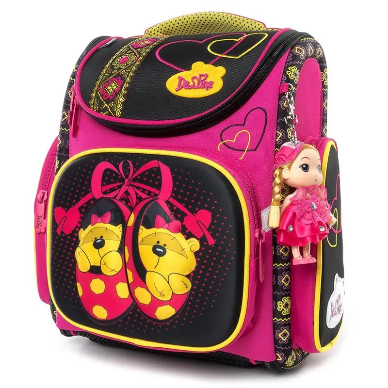 A3-142 schoolbag Delune брендовые школьные сумки для девочек От 5 до 9 лет мальчиков безопасные ортопедические детские школьные рюкзаки с 3D рисунком для 1-3 класса - Цвет: A3-142 schoolbag