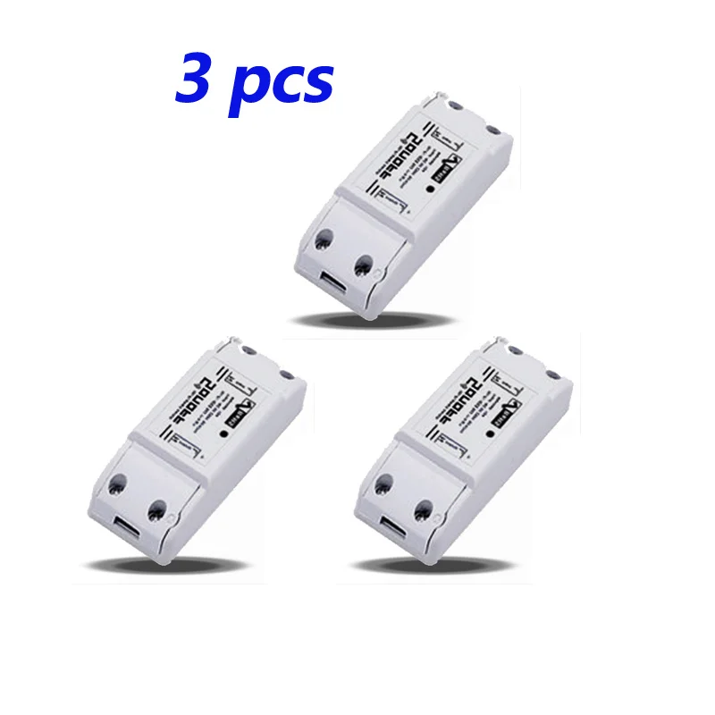 3 piece Sonoff Basic Sonoff базовый беспроводной Wifi переключатель для интеллектуальное реле для домашней автоматизации модуль Поддержка iOS Android 10A 90-250 В 220 В пульт дистанционного управления - Комплект: 3 piece Sonoff Basic