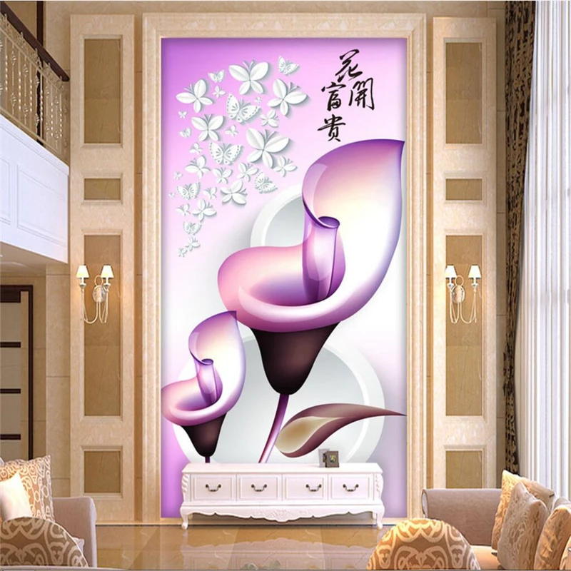 wellyu Custom Photo Wallpaper 3d Mural обои Partial Butterfly Love Horseshoe Liao Guan Aisle Corridor sofa Background Wall paper |