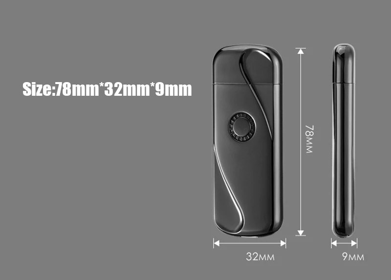 Мини-металлические электрические USB зажигалки импульсная тонкая сигарета Электронная зажигалка бездымный перезаряжаемая катушка ветрозащитная зажигалка
