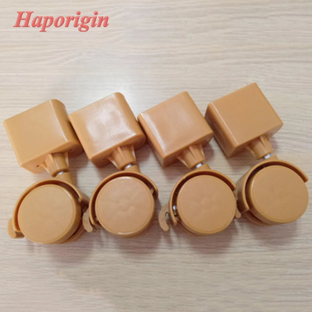 

New 2'' 360 Degree Durable Rubber Swivel Wheels Rolling With Brake Casters Crib Castors Furniture Universal Wheels