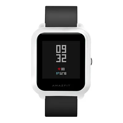 Белый Мягкий ТПУ защитный силиконовый полноцветный чехол для Xiaomi Huami Amazfit Bip Youth WatchSmart аксессуары защитная рамка - Цвет: Белый