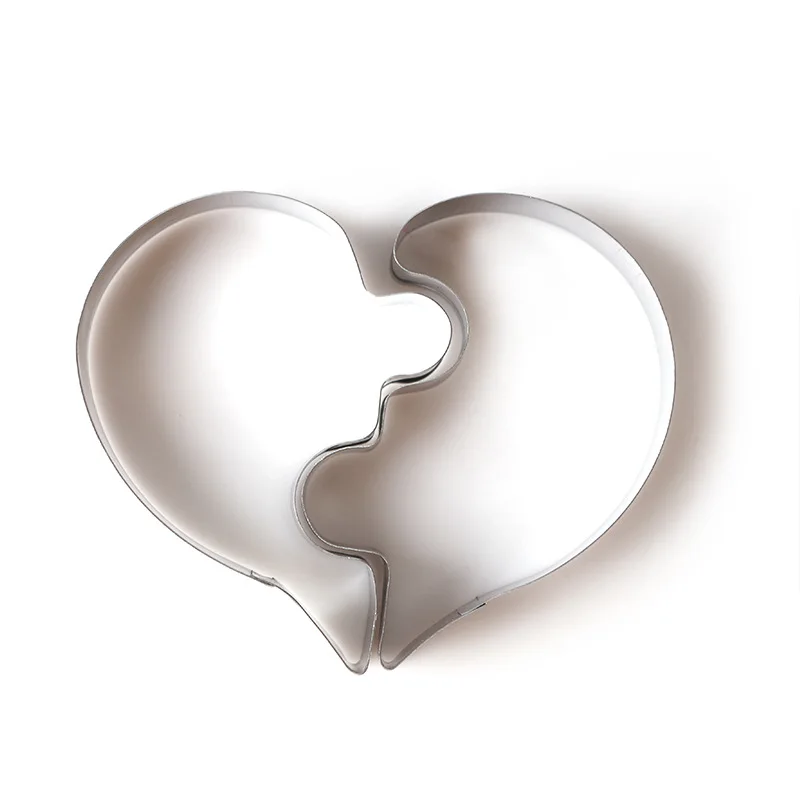 Абрикосового цвета любви головоломки для нарезки печенья в виде 3D