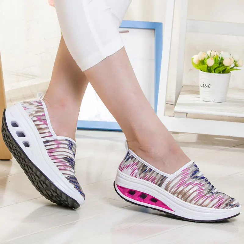 Кроссовки MWY женские дышащие повседневная обувь в полоску с сетчатым верхом на