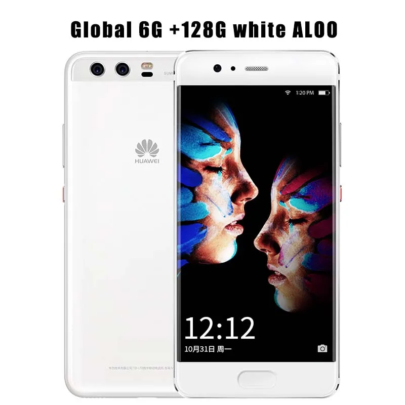 6G 128G White AL Мобильный телефон Kirin 960 с глобальной ПЗУ huawei P10 Plus, 4G LTE, четыре ядра, 5,5 дюйма, 2560*1440 P, двойная задняя камера, отпечаток пальца - Цвет: 6G 128G White AL