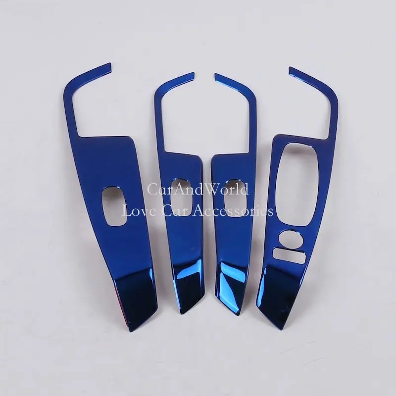 

Stainless Steel Sticker For Nissan Kicks 2017-2019 door Window Control Panel Glass Lift Switch Cover Protector Car Accessories