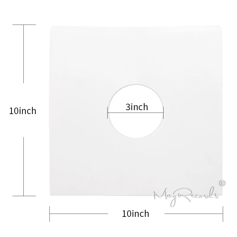 20 высококачественных белых крафт-бумажных внутренних рукавов с отверстием для