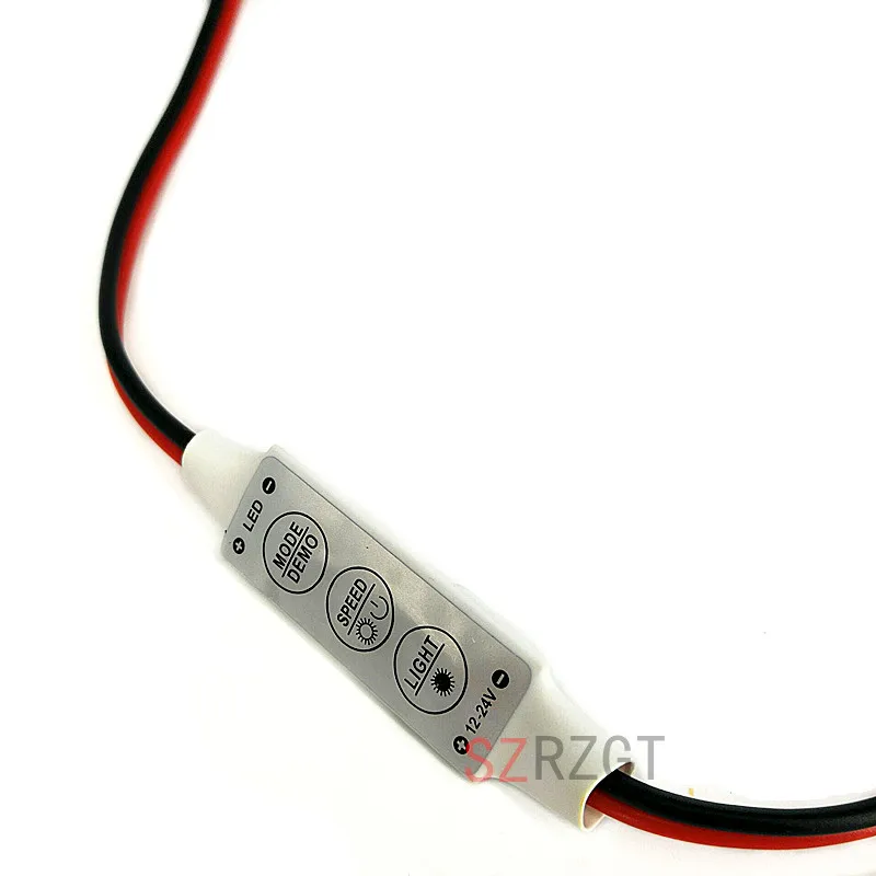 12 V-24 V Mini 3 ключа одинарный Цвет светодиодный контроллер Яркость диммер для светодиодный 3528 5050 полосы светильник