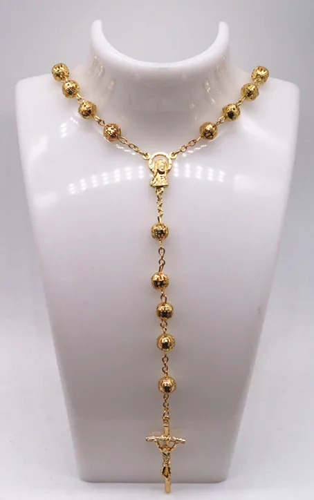 Религиозный католицизм 8 мм гальванические бусины цепочки и ожерелья когда 59