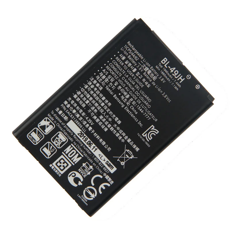Оригинальный аккумулятор высокой емкости BL 49JH для LG K3 LS450 K4 K130 k120e K130e K120 Spree K121