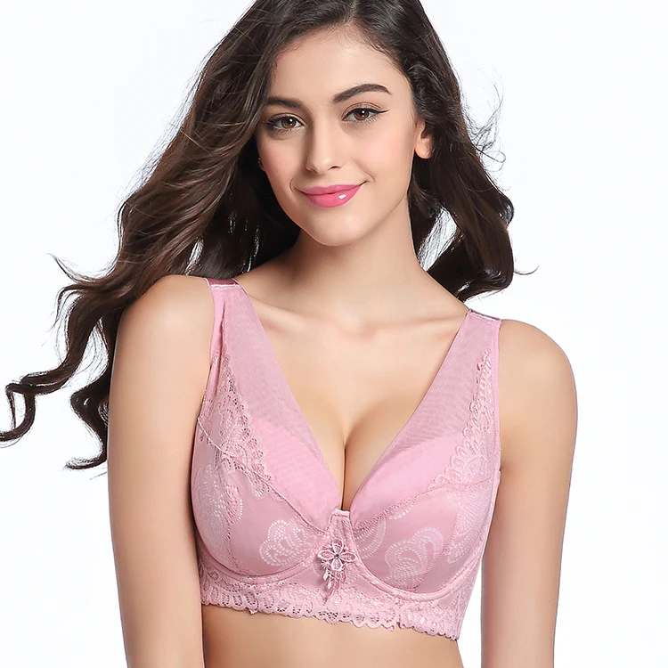 Женский сексуальный кружевной бюстгальтер красный тонкий с полной чашкой 5