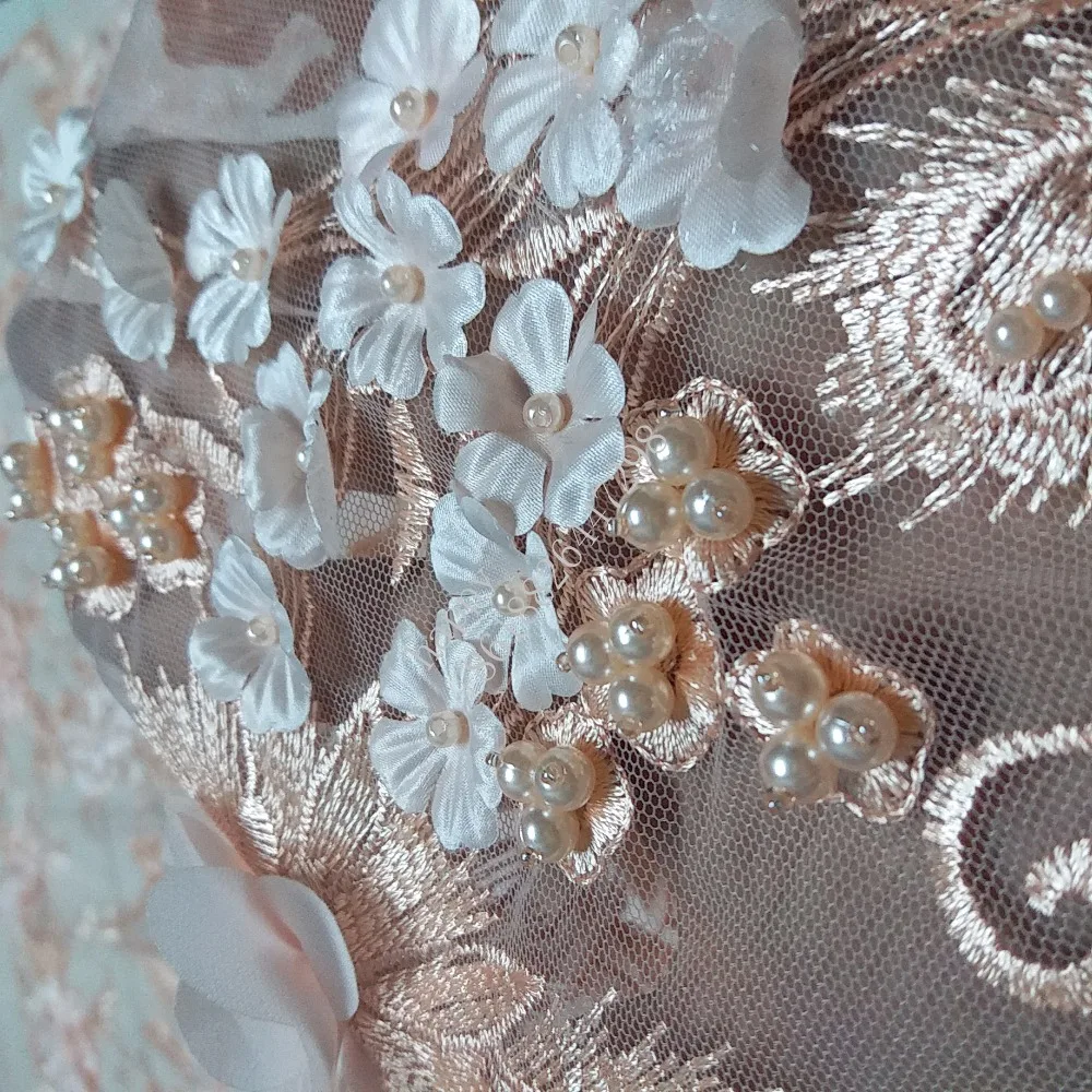 Новейший дизайн 2017 французское кружево красивое 3D Тюлевое с цветочной вышивкой