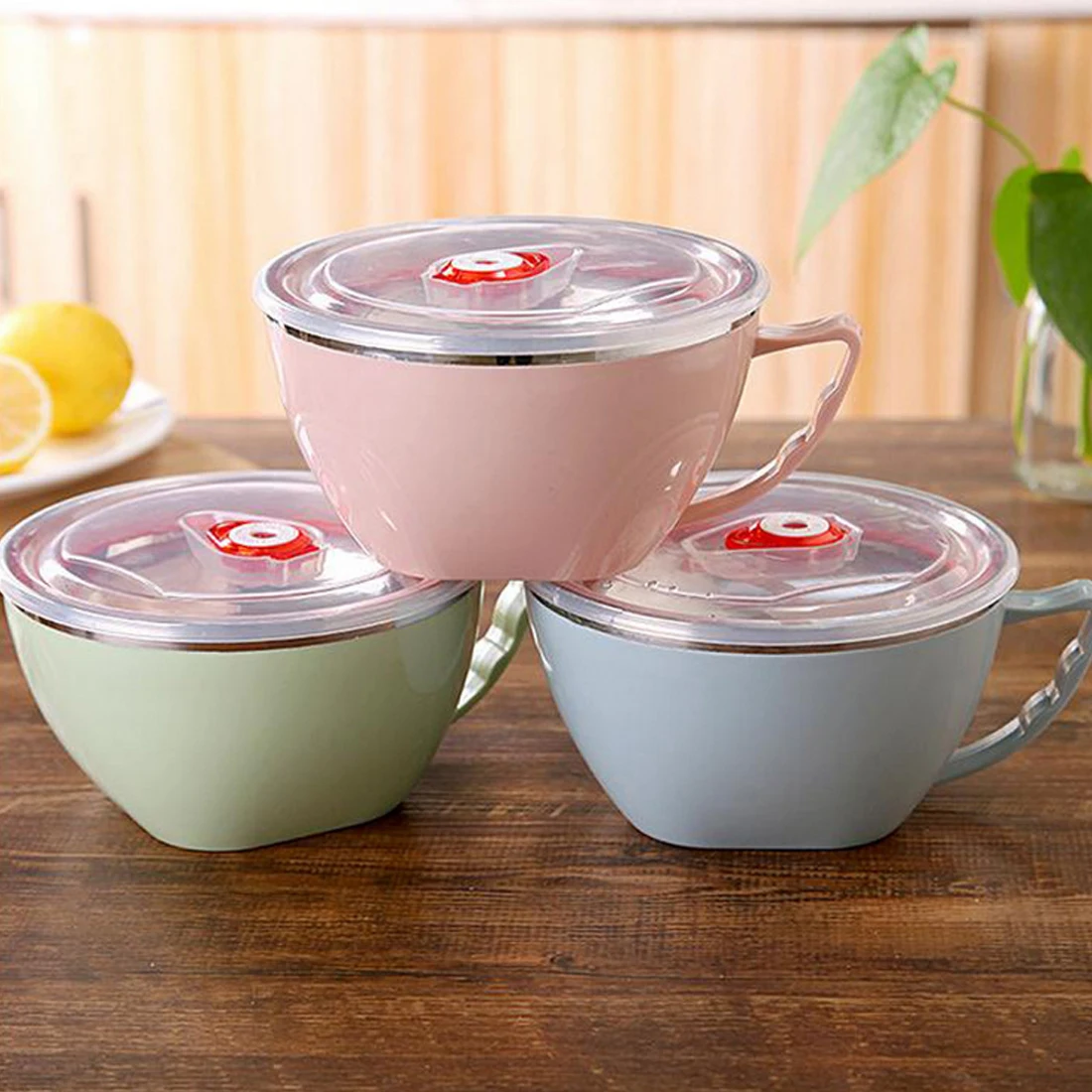 3 вида цветов миска из нержавеющей стали с ручкой контейнер для еды чаши риса и