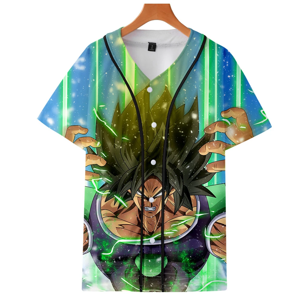 DRAGON BALL 3D Аниме модная базовая бейсбольная рубашка Уличная Повседневная