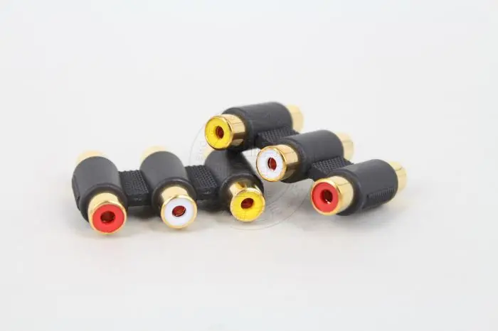 Позолота 3 RCA AV аудио видео Женский переходник для гнезда миниджек адаптер 3RCA