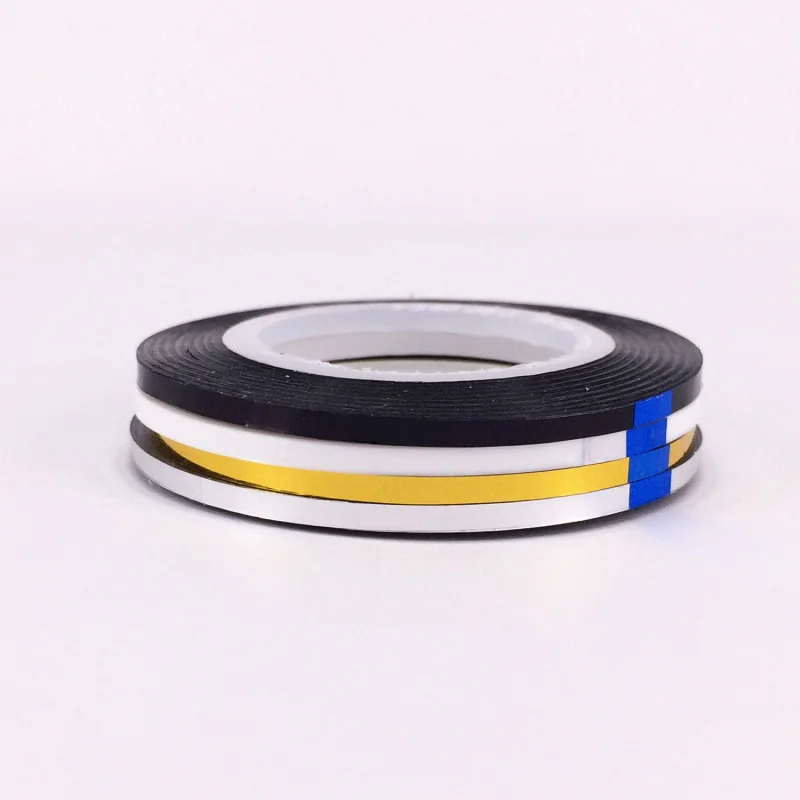 Лента Клейкая самоклеящаяся для дизайна ногтей 2 мм 4 цвета|striping tape line|nail striping linetape