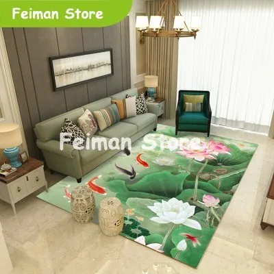 3D ковры китайский национальный цветок живопись тушью гостиная спальня диван