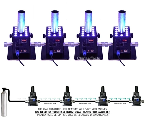 Профессиональная сценическая машина Co2 Jet с 12x3 Вт RGB цветным газом вход/выход 300