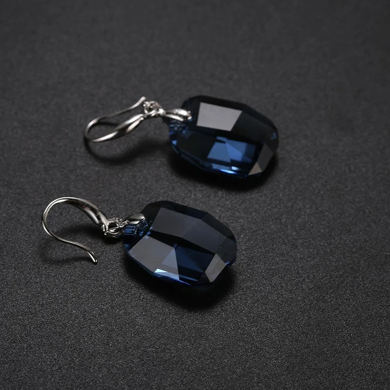 Перегородка Новые голубые кристаллы Swarovski набор украшений графическое ожерелье