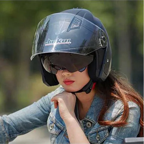 2019 Новый рыцарь Защитная JIEKAI двойной объектив мотоциклетный шлем ABS Половина лица мотоциклетные шлемы Размер M L XL XXL 10 цветов