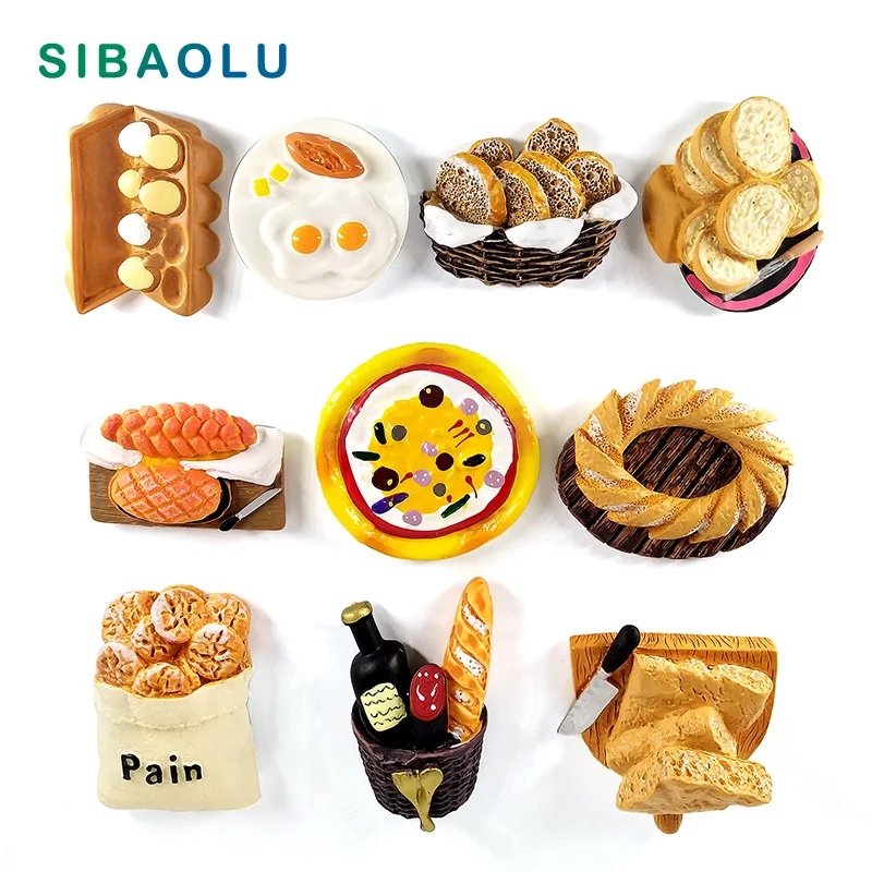 1 шт. магнит на холодильник для завтрака хлеба яйца мультяшная еда наклейка доску