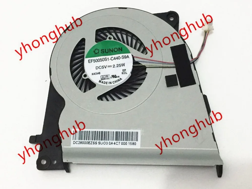 SUNON EF50050S1-C440-S9A DC 5V 2.25W 4-wire Srever Laptop Cooling Fan