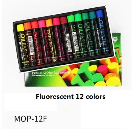12 Fluorescent color Mungyo металлик и флюоресцентную светящуюся 12/24 цвета галерея художников масляная пастель серии СС масляной краски Художественные рисовальные Пастель - Цвет: 12 Fluorescent color