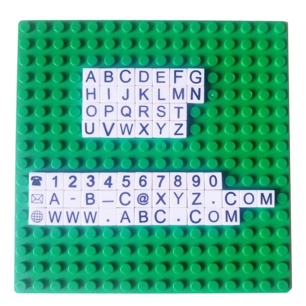 Rebrickable 3070 плитка 1х1 с буквенным принтом A Z совместимый аксессуар bricklink DIY