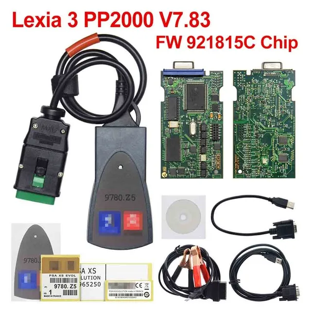 Красный Lexia3 PP2000 OBDII 2 полный чип золотой край для Citroen для peugeot Lexia 3 диагностический инструмент для P-eugeot с новым Diagbo - Цвет: Красный