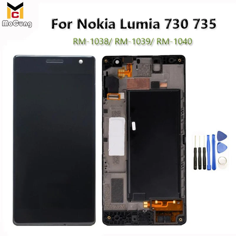 100% протестированный 4 7 дюймовый дисплей для NOKIA Lumia 730 735 ЖК сенсорный экран