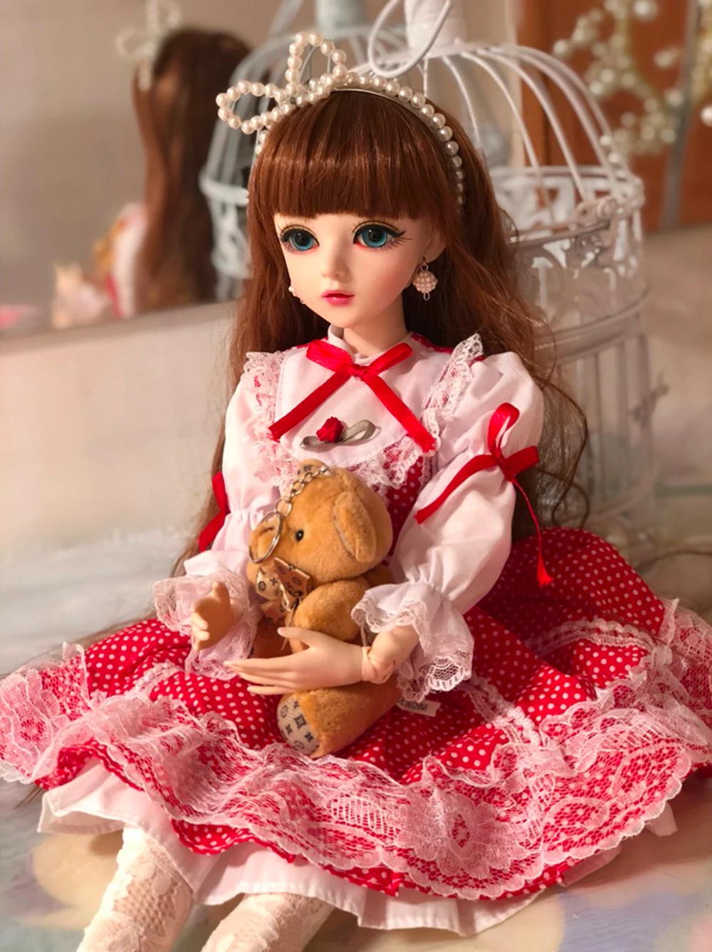 BJD 1/3 куклы для девочек с одеждой парики обувь, подвижное тело, сменные коричневые глаза, силиконовые ручной работы BJD кукла полный комплект
