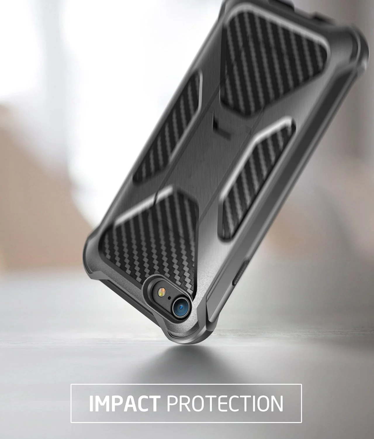 Гибридный трансформатор Kickstand чехол для iPhone 7 7Plus 8 8Plus сверхмощный с зажимом и