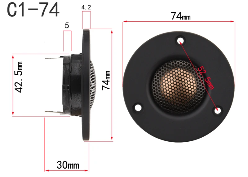 HIFIDIY LIVE 3 Inch2.91 74 мм твитер динамик блок сильный неодимовый магнит Бериллиевая Медь пленка 6OHM30W тройной громкоговоритель C1-74