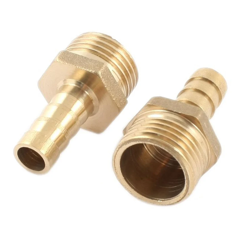 5pcs 20mm Male Thread Brass Straight Bard Hose Connector for 10mm Tube | Обустройство дома