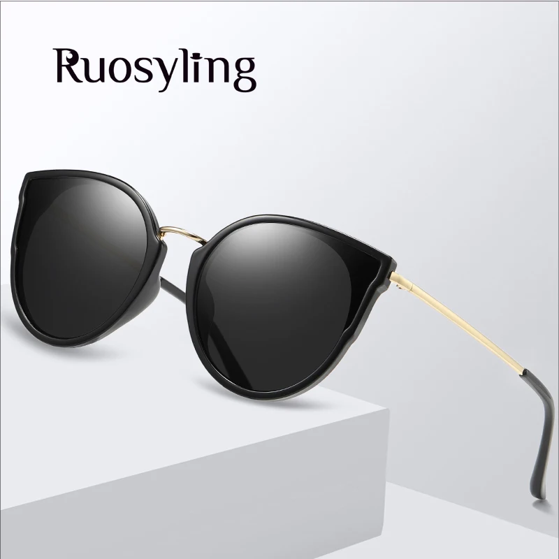 Ruosyling Модные солнцезащитные очки кошачий глаз для женщин и мужчин