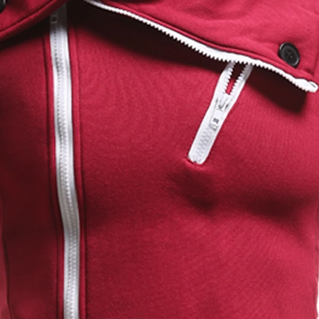 Мужская толстовка ZOGAA повседневная тонкая плотная с большим отворотом на флисе