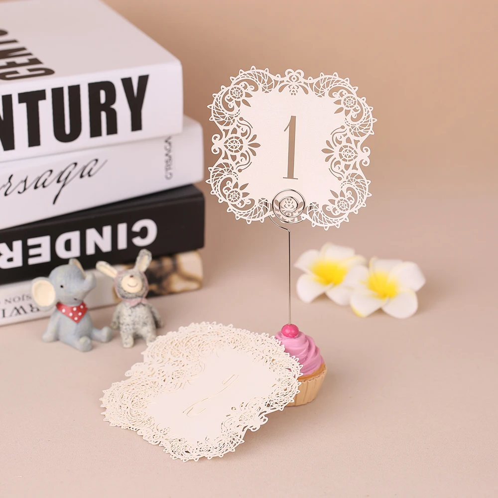 10 шт./компл. Декор вечерние мини настольные карточки с цифрами бумажные жемчугом